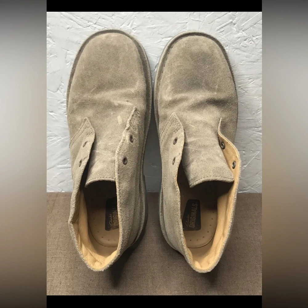 No Shoelaces Clarks Originals Kids Size 3.5W Chukka Desert Boots Tan Suede India